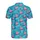 Pink Flamingo Sunglasses, Purple Surfboard Blue Wave, Teal Mosaic Edge-to-Edge Pattern Men's Polo Shirt (Lightweight) - 3