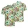 Sporty Tiki Mask Flamingo Pineapple Sea Turtle Palm Frond Hibiscus Cream Mosaic Pattern Men's Polo Shirt (Lightweight) - 1