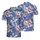 Blue Lobsters Red Tails: Detailed Claws Tie-Dye Swirl Intricate Textile Pattern Men's Polo Shirt (Lightweight) - 1