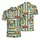 Feline Motorist Fabric Print: Cats Driving Vehicles Road Signs Distressed Sunburst Stars Men's Polo Shirt (Lightweight) - 1