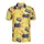 Retro Gamer Blue Controllers Orange Buttons Cartridges Lightning Yellow Mosaic Textile Print Men's Polo Shirt (Lightweight) - 2