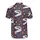 Sporty T-Rex Skull White Orange Yellow Bloom Teal Leaf Red Dot Pattern Design Men's Polo Shirt (Lightweight) - 40YvapxMl3