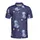 Astronaut Alien Light Blue-Grey Helmet Planet Rings Cosmic Starfield Swirl Design Activewear Men's Polo Shirt (Lightweight) - 2
