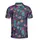 Stylized Roosters Retro Sunglasses Magenta Comb Tropical Hibiscus Polo Pattern Men's Polo Shirt (Lightweight) - 2