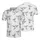 Hummingbird Enthusiast Intricate Ink Dynamic Flight Black White Piqué Seamless Pattern Men's Polo Shirt (Lightweight) - 1