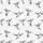Hummingbird Enthusiast Intricate Ink Dynamic Flight Black White Piqué Seamless Pattern Men's Polo Shirt (Lightweight) - 5