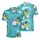 Dachshund Surfing Dog Yellow Surfboard Sunglasses Hibiscus Ocean Fabric Print Men's Polo Shirt (Lightweight) - 1
