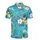 Dachshund Surfing Dog Yellow Surfboard Sunglasses Hibiscus Ocean Fabric Print Men's Polo Shirt (Lightweight) - 2
