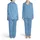 Family Holiday: Vibrant Blue Snowflake Pattern, White Winter Flakes - Polyester Spandex Sleep Set Satin Pajamas Set - 1