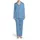 Family Holiday: Vibrant Blue Snowflake Pattern, White Winter Flakes - Polyester Spandex Sleep Set Satin Pajamas Set - 2