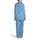 Family Holiday: Vibrant Blue Snowflake Pattern, White Winter Flakes - Polyester Spandex Sleep Set Satin Pajamas Set - 3