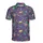 Mardi Gras Masks Conga Drums Coconut Palms Purple Green Pink Yellow Dot Mosaic Design Men's Polo Shirt (Lightweight) - 2