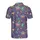 Mardi Gras Masks Conga Drums Coconut Palms Purple Green Pink Yellow Dot Mosaic Design Men's Polo Shirt (Lightweight) - 3