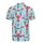 Red Lobster Dark Grey Anchor Starfish Pattern Faded Grey-Blue Stars Light Blue Distressed Textile Men's Polo Shirt (Lightweight) - oaaXb4USyh
