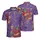 Mardi Gras Crawfish Jester Crown Mask Festive Beads Fleur-De-Lis Fabric Design Men's Polo Shirt (Lightweight) - 1