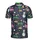 Pink Flamingo Santa Hat Snowman Palm Tree Christmas Tree Navy Star Snowflake Print Men's Polo Shirt (Lightweight) - 2