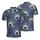 Bowler Sport Motion Pattern: Deep Navy Cream Black White Coral Pin Strike Mosaic Men's Polo Shirt (Lightweight) - L30p5QlW_L