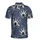 Bowler Sport Motion Pattern: Deep Navy Cream Black White Coral Pin Strike Mosaic Men's Polo Shirt (Lightweight) - OnJCKVUqrj
