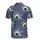 Bowler Sport Motion Pattern: Deep Navy Cream Black White Coral Pin Strike Mosaic Men's Polo Shirt (Lightweight) - feAC7oEuyx