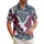 America 250th Eagle: Patriotic Hawaiian Hibiscus 1776-2026 Navy Crimson Gold Stars Short-sleeve Hawaiian Shirt - 1