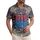 America 250th 1776-2026 Stars Laurel Tropical Scrollwork Motif Deep Charcoal Short-sleeve Hawaiian Shirt - 1