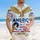 America 250th Birthday Eagle Statue of Liberty 1776 Patriotic Flag Scrollwork Short-sleeve Hawaiian Shirt - 4