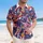 America 250th Anniversary Patriotic Eagle Flag Hawaiian Seamless Red White Blue Pattern Short-sleeve Hawaiian Shirt - 4
