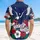 USA 250th Anniversary Bald Eagle Hibiscus Palm Leaf Patriotic Commemorative Short-sleeve Hawaiian Shirt - 5