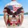 America 250th Eagle Flag Liberty Bell Hawaiian Hibiscus Laurel Short-sleeve Hawaiian Shirt - 5