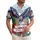 USA 250th Anniversary Patriotic Bald Eagle Liberty Bell Tropical Hibiscus Design Short-sleeve Hawaiian Shirt - 1