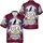 USA 250th Anniversary Eagle Silhouette Tropical Foliage Stars 1776-2026 Crimson Navy Short-sleeve Hawaiian Shirt - 3