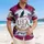 USA 250th Anniversary Eagle Silhouette Tropical Foliage Stars 1776-2026 Crimson Navy Short-sleeve Hawaiian Shirt - 4
