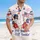 USA 250th Birthday Patriotic Goose Party Hat Flag Tropical Honkin' Design Short-sleeve Hawaiian Shirt - 4