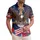 Patriotic Hawaiian Eagle Flag USA 250th Anniversary Liberty Bell Tropical Celebration Short-sleeve Hawaiian Shirt - 1
