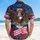 Patriotic Hawaiian Eagle Flag USA 250th Anniversary Liberty Bell Tropical Celebration Short-sleeve Hawaiian Shirt - 5
