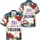 USA 250th Birthday Freedom Emblem: Tropical Hibiscus Palm Stars Short-sleeve Hawaiian Shirt - 3
