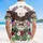 America 250th Bald Eagle Flags Cannons Tropical Hibiscus Wreath 1776 Commemoration Short-sleeve Hawaiian Shirt - 5