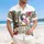 USA 250th Birthday Americana Letters, Crimson Roses, Stars, Gold Freedom Scroll Short-sleeve Hawaiian Shirt - 4
