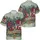America 250th Anniversary Patriotic Tropical USA Typography Crimson Rose Gold Scrollwork Short-sleeve Hawaiian Shirt - 3