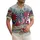America 250th Anniversary Patriotic Tropical USA Typography Crimson Rose Gold Scrollwork Short-sleeve Hawaiian Shirt - 1