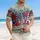 America 250th Anniversary Patriotic Tropical USA Typography Crimson Rose Gold Scrollwork Short-sleeve Hawaiian Shirt - 4