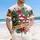 Patriotic USA 250th Anniversary Tropical Floral Gold Freedom Design Short-sleeve Hawaiian Shirt - 4