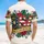 Patriotic USA 250th Anniversary Tropical Floral Gold Freedom Design Short-sleeve Hawaiian Shirt - 5