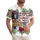 USA 250th Anniversary Freedom Banner Stars Stripes Crimson Rose Tropical Illustration Short-sleeve Hawaiian Shirt - 1