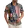 America 250th Anniversary Statue of Liberty Flag Shield 1776-2026 Distressed Gold Short-sleeve Hawaiian Shirt - 1