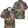 America 250th Anniversary Statue of Liberty Flag Shield 1776-2026 Distressed Gold Short-sleeve Hawaiian Shirt - 3