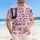 America 250th USA Stars Stripes Tropical Liberty Eagle Statue Design Short-sleeve Hawaiian Shirt - 4