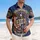 America 250th Anniversary Patriotic Emblem Gold Eagle 1776 US Flag Tropical Leaf Design Short-sleeve Hawaiian Shirt - 4
