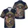 America 250th Anniversary Patriotic Emblem Gold Eagle 1776 US Flag Tropical Leaf Design Short-sleeve Hawaiian Shirt - 3