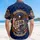 America 250th Anniversary Patriotic Emblem Gold Eagle 1776 US Flag Tropical Leaf Design Short-sleeve Hawaiian Shirt - 5